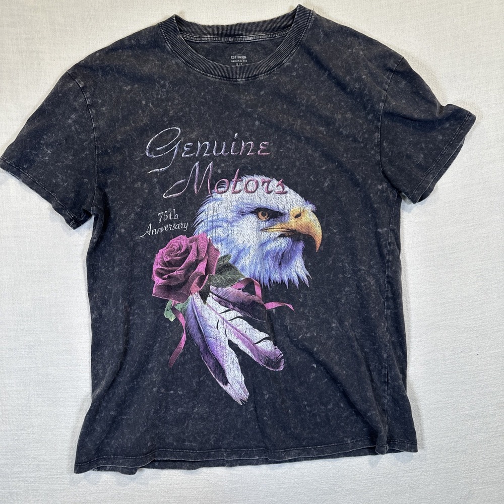 Cotton:On Women's Shirt Original Tee Dark Gray Eagle Genuine Motors Small